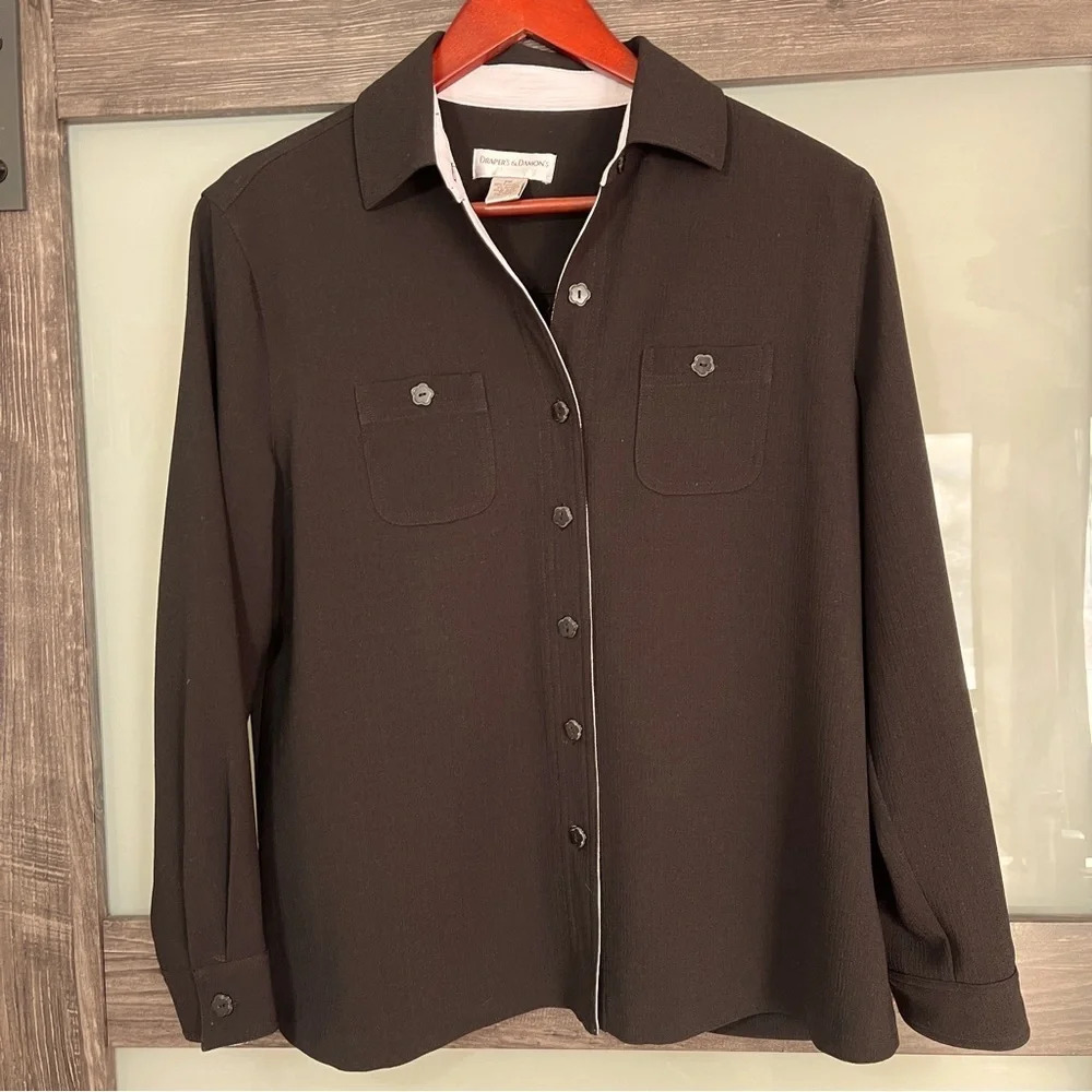 Vintage Draper’s & Damon’s Button Up with Shoulder Pads!